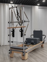 Appareil d'exercice d'étirement Reformer commercial, lit de Pilates en bois avec trapèze