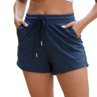 Shorts décontractés pour femmes, confortables, pour l'été, athlétiques, en coton élastique, avec poches, taille mi-haute