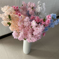 L-3545 Branche de fleurs de cerisier en soie pas chère de 98 cm pour arrangement floral de mariage et décoration intérieure
