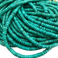 Perles de pierres turquoises pour bricolage, bijoux, disques en vrac, pierres turquoises, nouveau,