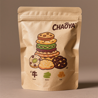 Sachet en plastique transparent personnalisé refermable Noix de cajou Biscuit Cookie Sachet debout en plastique Sacs d'emballage en aluminium et en papier kraft