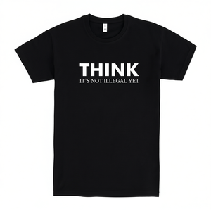 Maglietta Think Nera: Non è Ancora Proibito Pensare, ma è Abbigliamento Promozionale - Product Image 2