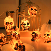 Luces LED de Cadena para Halloween con Diseños de Araña, Calavera, Fantasma y Calabaza - Decoración Ambiental para Habitaciones en Longitudes de 1.5m/3m/4.5m/6m
