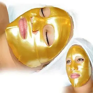 Toptan altın cbd-Özel etiket kore 24K altın yüz maskesi Oem kollajen kristal güzellik yüz maskesi