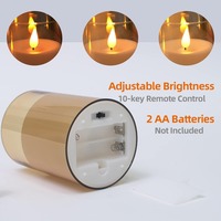 Vela LED sin Llama con Cadena de Luces, Funciona con Pilas, con Control Remoto y Temporizador, Decoración para el Hogar