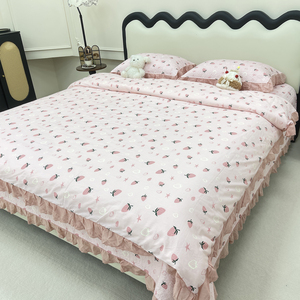 Ensemble quatre pièces en coton à pois et dentelle laitière française - Product Image 6