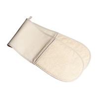 Noir avec porte-pot imprimé point blanc haute qualité 100% coton lavable ensemble de cuisine durable réutilisable moderne élégant
