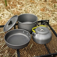IRONDONKEY Camping Pot 1-2 Casseroles Casseroles Avec Kit De Mess Antiadhésif Marmite Ensemble pour Randonnée En Plein Air Camping Ustensiles De Cuisine