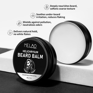 Bálsamo para Barba de Helichrysum, Calmante para la Piel Debajo de la Barba, Reduce la Descamación, Nutritivo con Aceite de Jojoba y Manteca de Karité, Etiqueta Personalizada para Hombres - Product Image 2
