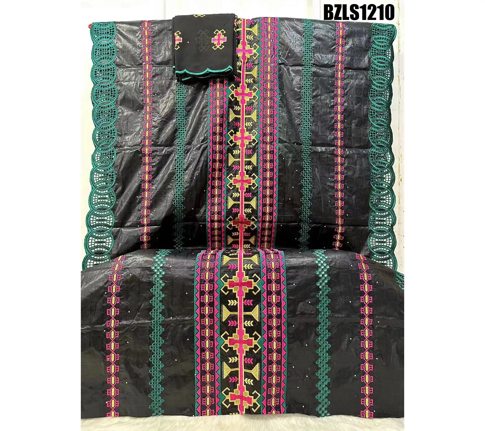 Vải Ren Bán Buôn Bazin Riche Tissus Guinea Thổ Cẩm 100% Cotton Bất Shadda Vải Jacquard Đức Người Đàn Ông Getzner