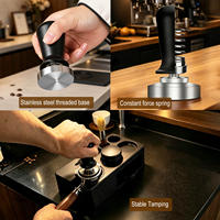 Kit Completo di Accessori per Espresso Soton, 7 Pezzi, Set Professionale con Pressino per Caffè e Organizzatore per Barista