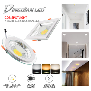 Dingdian <span class=keywords><strong>LED</strong></span> 새로운 xtra 밝기 <span class=keywords><strong>5W</strong></span> 3 색 조절 <span class=keywords><strong>COB</strong></span> <span class=keywords><strong>led</strong></span> 조명 스포트 라이트 유리 렌즈 광장 <span class=keywords><strong>led</strong></span> 통 침실