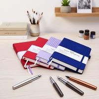 Juego de Regalo de Cuaderno de Lujo A5, Diario de Cuero Personalizado con Tapa Dura, Agenda Personalizada, Cuadernos de Escritura para Oficina y Escuela