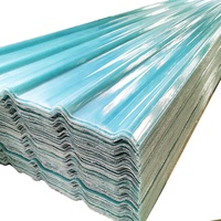 Panneau de toiture ondulé translucide en fibre de verre, résistant aux chocs, matériau FRP GRP, pour toit transparent d'usine