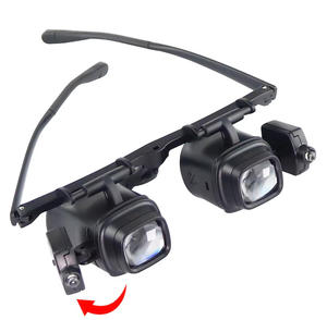 Wholesale Head-mounted Head-mounted Black <b>Magnifying</b> <b>Glass</b> High Definition Hands Free Magnifier with Led <b>Lights</b> - Product Image 3