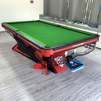 Venta caliente chino negro 8 bolas estilo 9 pies Heyball mesa de billar para uso en el Club