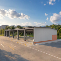 Abri de voiture préfabriqué en acier, abri de garage métallique, abri de stationnement rapide à installer, robuste pour le stationnement résidentiel
