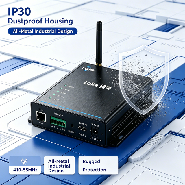 YFL1410-ETH Industrial LoRaWAN Concentrator Ethernet Backhaul CN470 Band DIN Rail IP30 Wide Temp Metal Gateway SX1262 Dual