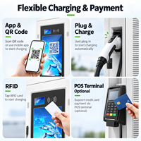 Écran publicitaire 43 pouces, chargeur rapide DC 60-360 kW, station de recharge pour véhicules électriques, CCS1 CCS2 GB/T NACS OCPP, double pistolet, EVSE commercial