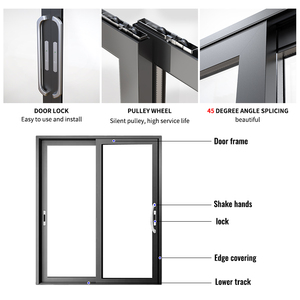 Puertas Corredizas EEHE, Duraderas, de Aluminio, con Certificación CSA, Marco Blanco, para Casas y Villas - Product Image 2