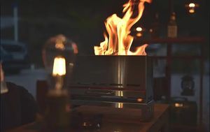 UPPERWELD Mesa incendiaria de media Unidad de acero inoxidable barbacoa plegable Camping Picnic estufa portátil hoguera fogata al aire libre madera - Product Image 6