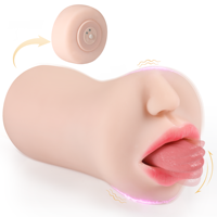 Masturbateur masculin automatique vibrant avec fonction de léchage de langue, en silicone, en forme de vagin, jouet sexuel de poche pour adultes, fournisseur