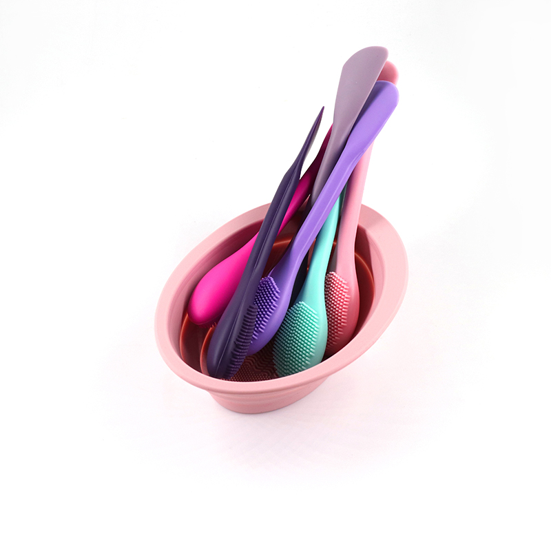 Custom Soft Mask Moisturizers Applicator Makeup Tools Cosmetic Brush Travel Set Silicone Facial Mask Brushes for Mud