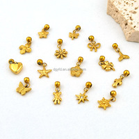 Vente en gros de bijoux croix cœur fleur en acier inoxydable pendentif coulissant à breloques pour la fabrication de colliers et de bracelets à breloques