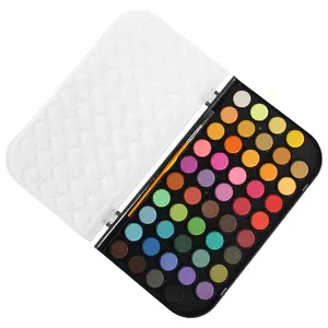 Peinture aquarelle 48 couleurs, avec pinceaux et palette, ensembles de peintures aquarelles non toxiques pour enfants, adultes