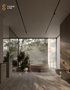<span class=keywords><strong>Baignoire</strong></span> ronde en travertin de style européen vintage YUSHI pour la décoration de grands hôtels, appartements et villas - Product Image 4