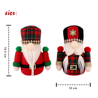 Gnome de Noël personnalisé en polyester Zaves, soldat casse-noisette avec chapeau et épée, fournitures de fête, décorations de maison pour les fêtes, 10 cm