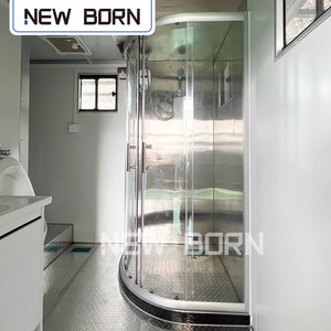 Nuovo Rimorchio Toilette Portatile <span class=keywords><strong>Bron</strong></span> con WC e Lavabo 13.12x6.28x7.38ft per Eventi all'Aperto, Matrimoni, Cantieri Edili - Product Image 5