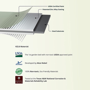 New 17\" Tall Metal <b>Raised</b> Garden Bed Home Outdoor Beds Kit with <b>Planter</b> Box for Vegetables - Product Image 6