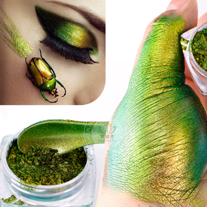 Super Pigmento Cromato per Unghie Effetto Camaleonte, Polvere Cromata Aurora Bianca, Effetto Specchio, Cambio Colore Iper-Cangiante, Cosmetico Camaleontico - Product Image 2