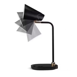 โคมไฟตั้งโต๊ะ LED สีดำพรีเมียมทันสมัย สำหรับห้องนอน อ่านหนังสือ โรงแรม ตกแต่ง ปลั๊กอิน ป้องกันดวงตา ดีไซน์เรียบง่าย ปรับได้ - Product Image 6