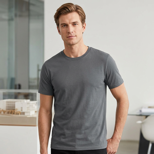 Camisetas de Hombre de Alta Calidad, Ecológicas, Tejidas, con Logotipo Frontal, Lisas, 100% Algodón con Fibra de Bambú, de Secado Rápido y Transpirables, al por Mayor - Product Image 1