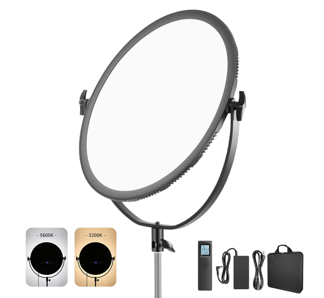 NL-360arc 18''/45.5cm 70W Ultra Thin Bi-color Round LED Light Dimmable AC Adapter/2.4G Wireless Remote Studio Lighting Portable