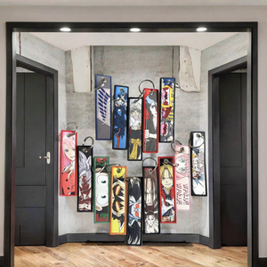 Tùy Chỉnh Dệt Logo Máy Bay Phản Lực <span class=keywords><strong>Tag</strong></span> Keychain Thêu Keychain Mèo Có Thể Sạc Lại Xe Máy Xe Anime Thẻ Chìa Khóa - Product Image 5