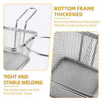 Accessoires de cuisine personnalisés en gros, mini panier de friteuse, panier de friteuse commercial pour restaurant