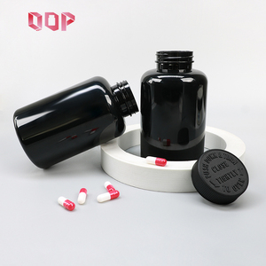 Botellas de aceite de pescado PET con logotipo personalizado de 2oz 5oz 6oz 7oz 8oz, frasco de plástico negro para cápsulas farmacéuticas con tapas a prueba de niños. - Product Image 3