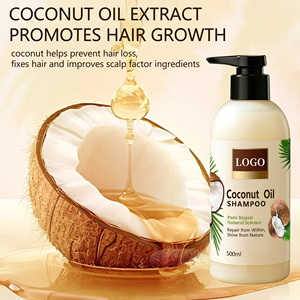 Champú de Aceite de Coco Natural de 500 ml OEM/ODM para Cabello Dañado, Hidratante y Suavizante Natural a Base de Plantas - Product Image 3