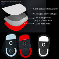 Patins de souris en PTFE en gros pour Logitech G PRO X SUPERLIGHT 2 DEX, autocollants pour pieds de souris Ultraglide, moins de bruit, glisse fluide