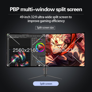 Monitor LED Curvo Ultra Ancho de 49 Pulgadas para Juegos, 5K, 75Hz, Pantalla Dividida, Envío Rápido, Nuevo para PC de Escritorio - Product Image 4