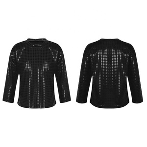 2-14 Kids Boys Girls Dance Clothing Latin Dance Training Shiny <b>Sequins</b> Solid Color <b>Tops</b> For Stage Performance Fashion Wear - Product Image 2