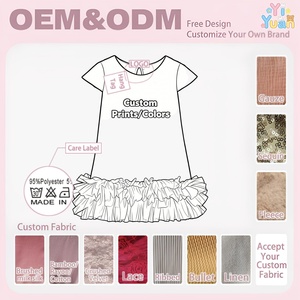 Abito da bambina <span class=keywords><strong>con</strong></span> paillettes scintillanti OEM/ODM, taglia USA, per feste di compleanno, casual estivo, traspirante, in tulle, per bambine piccole - Product Image 2