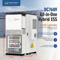 Armoire de stockage d'énergie tout-en-un refroidie par air JApower 70kW 230kWh avec onduleur hybride Solis pour zones à réseau faible tension et alimentation de secours