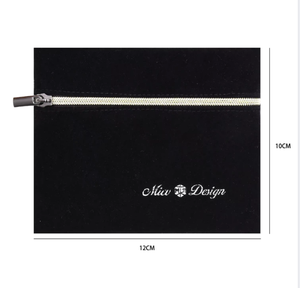 Pochette de rangement simple pour bijoux, carrée, en velours double face, personnalisable, pochette de rangement avancée - Product Image 4