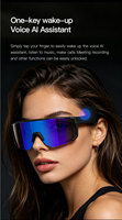 Lunettes Intelligentes Ai avec Caméra HD 8MP pour Enregistrement Vidéo, Idéales pour le Sport et la Conduite en Extérieur