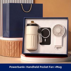 Set de Regalo Empresarial 3 en 1: Taza, Batería Externa y Ventilador |   Caja de Regalo Promocional Corporativa con Logotipo Personalizado para Empleados, Clientes y Eventos - Product Image 5