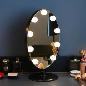 Espelho de maquiagem de hollywood, espelho de maquiagem com 3 cores, espelho de toque inteligente